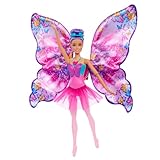 Barbie Tanz und Flatter Puppe mit 2-in-1-Verwandlung von der Tänzerin zum Schmetterling mit sich...