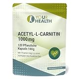 ACETYL-L-CARNITIN 1000 mg; in pflanzlichen Kapseln; mit Thiamin