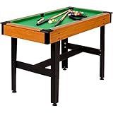 GAMES PLANET 4 ft Billardtisch COMPACT + Zubehör, 3 Farbvarianten, 122x61x76 cm (LxBxH),...