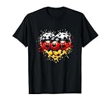 Fußball Herz mit Deutschland Flagge T-Shirt