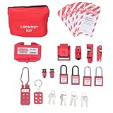 LICAEVEY Elektrisches Verriegelungs-Tagout-Set, Sicherheitsset mit 6 Schließbügeln und 4...