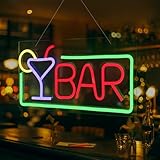 FITNATE Neon Sign, Acryl Barschild, USB Powered Bar Neon Schild, Neon Light , Party, Leuchtreklame,...