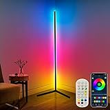 DeeprBling LED Stehlampe Wohnzimmer, 165cm Ecklampe RGB Dimmbar mit Fernbedienung und APP, 16...