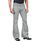 Anzughose Herren Disco, Schlaghose Herren Lang, Freizeithose Leichter Slim Fit Arbeitshosen...
