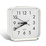 Ankilo Analog Wecker Klein, Analog Uhr Leise Ohne Ticken, Wecker mit Schlummerfunktion, Nachtlicht,...