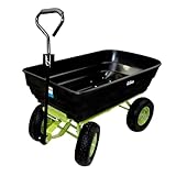 TRUTZHOLM Gartenwagen mit Kippfunktion 400kg auch als Anhänger für Rasentraktor nutzbar, 125 Liter...