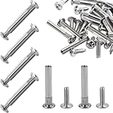 150 stück Möbelverbinder Schrankverbinder Schrauben M4 31-40mm Vernickelt Verbindungsschrauben (75...