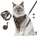 VavoPaw Katzengeschirr mit Leine Ausbruchsicher, Verstellbar Katze Brustgeschirr mit Reflektierend...