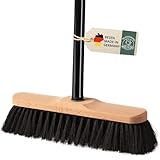 Besen mit Stiel, Kehrbesen mit Teleskopstiel Set, Zimmerbesen Kehrset, Stubenbesen, Staubbesen,...