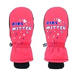 jieGorge Winterhandschuhe für Mädchen Jungen Outdoor Pelzfutter Warme Sport Fäustlinge Kinder...