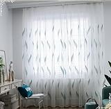 Beydodo Gardinen mit Haken für Schiene 86x214CM, Vorhänge Lichtdurchlässig 2er Set Landhausstil...