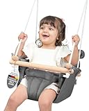 AMAZINGs Baby und Kinderschaukel | Mitwachsende Babyschaukel. Komplettset mit Aufhängung für...