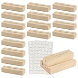 16 STK Kartenhalter Holz, Tischkartenhalter Fotohalter Holz, Postkartenständer, Postkartenhalter,...