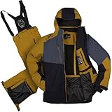 Killtec Herren Skianzug Größe L - aus Skijacke grau schwarz braun und Skihose braun - mit 10000mm...