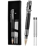 AUAUY Bolt Action Pen, Druckkugelschreiber mit 5 Auswechselbare Mine und Geschenk Box, 1mm...