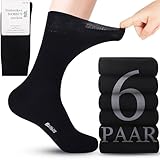 Belloxis 6 Paare Diabetikersocken Herren 43-46 Bambus Socken Herren 43-46 Diabetiker Socken Ohne...