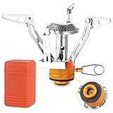Starvortex Gaskocher Klein, Kompakt Mini Gaskocher Camping, Outdoor Gaskocher Mit Piezozündung...