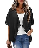 STYLEWORD Damen Bolero Chiffon Sommer Strickjacke Leicht Kurzarm Cover Up Open Front Cardigan...