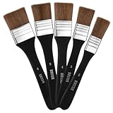MBAIYO Flachpinsel-Set,Nylonpinsel Flache Borsten,Ergonomisches Einteiliges Design Lackpinsel Serie...