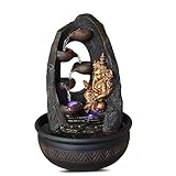 Zen'Light Buddha Ganesh Innenbrunnen mit farbenfrohen LED-Licht-Feng Shui Zen Dekoration-Brunnen des...