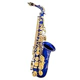 Btuty Eb Alt-Saxophon Messing E Flat Sax 802 Schlüsseltyp Holzblasinstrument mit Reinigungsstab...