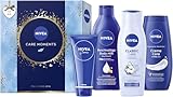 NIVEA Care Moments Geschenkset, Pflegeset mit feuchtigkeitsspendenden Pflegeprodukten, Geschenkbox...