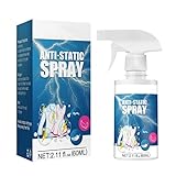 Antistatisches Spray- Antistatik Spray Für Kleidung, Haare, Möbel Und Auto, Spray Antistatisch...