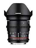 Samyang 7456 20/1,9 Objektiv Video DSLR Canon EF manueller Fokus Videoobjektiv 0,8 Zahnkranz Gear,...