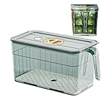 Nuyhgtr Stackable Fridge Organizer, Produce Saver Container, Vegetable Storage Box, Clear Fridge...