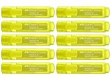 FABER-CASTELL 154607 - Textmarker Gelb, 10 Marker Stifte, Strichstärke 1-5 mm, Neon Marker