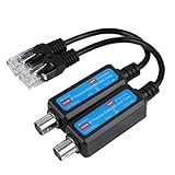 WOURRD Passiver Extender Ethernet Koaxialadapter Transmitter für Kameras unterstützt Kamera bis zu...