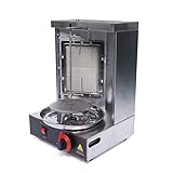 Mqwdxzfes Edelstahl Gas Grillmaschine, 2000W Döner Kebab Maschine mit 360° Rotation, 220V...