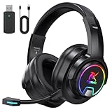 Krysenix PG3 Gaming Headset Wireless für PS4, PS5, PC, Mac, Switch, 48H 2.4GHz Gaming Headset mit...
