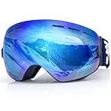 EXP VISION Snowboard Skibrille für Herren Damen Jugend, 100% UV400 Schutz Anti Beschlag über der...