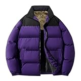 Daunenjacke Herren Winter - Winterjacke Herren Kurz Mit Reißverschluss Mode Weich Flauschig...