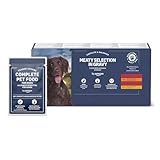 by Amazon Alleinfuttermittel für ausgewachsene Hunde, Fleischauswahl in Sauce, 4.8kg (48 Packungen...