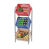 TroniTechnik® Getränkekistenregal 3 Kisten Getränkeregal Kistenregal 3 Kästen Bierkastenständer...