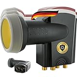 SCHWAIGER 401 Quattro LNB Low Noise Blockconverter Sun Protect digital hitzebeständig LNB-Kappe...