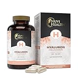 Hyaluronsäure Kapseln - Hochdosiert mit 500 mg - 100 Kapseln - 500-700 kDa - Hergestellt durch...