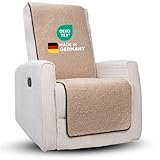 Novaliv Sesselschoner für Relaxsessel Hellbraun - Universeller Sesselschoner ohne Armlehne -...