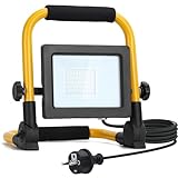 Aigostar LED Baustrahler 20W 1800LM (Ersetzt 180W),LED Arbeitsleuchte mit Stecker,Wasserdichtes...
