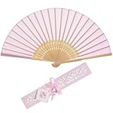 choyaxo 15,2 cm faltbarer Handventilator mit Geschenkbox für Hochzeitsdekoration, Tanzparty, 1...