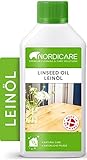 Nordicare Leinöl [500ml] für Holz zum Holzschutz I Leinöl Firnis Holzöl für Innen I Gekochtes...