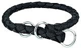 TRIXIE Cavo Zug-Stopp Halsband Größe M–L: Halsumfang 43–51 cm/ø 18 mm in schwarz -...