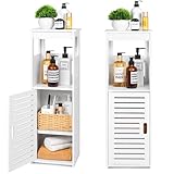 OUDIE Badezimmerschrank Schmal, Badschrank, Toilettenschrank, Badmöbel kleine, Einheit mit 1 Türen...
