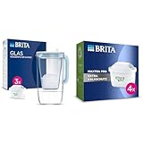 BRITA Glas Wasserfilter-Kanne hellblau (2,5l) inkl. 3x MAXTRA PRO All-in-1 Kartusche &...