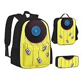 ASEELO Schulrucksack-Set mit grünem Gras, 3-teilig, leichte Büchertaschen, Schultaschen-Sets mit...