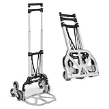 Juskys Treppensackkarre klappbar & bis 80 kg belastbar - Alu Mini Sackkarre für Treppen - mit...