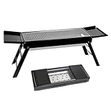 Trochate Klappbarer Kohlegrill,Outdoor Grill Mit Seitentisch - Grillwerkzeug Für Outdoor Kochen...