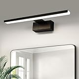 Homefire Spiegellampe LED Spiegelleuchte Bad - 40CM Badezimmer Schwarz Badlampe Wand Wasserdicht...